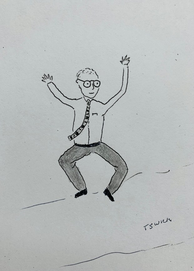 Un autorretrato del autor y caricaturista.