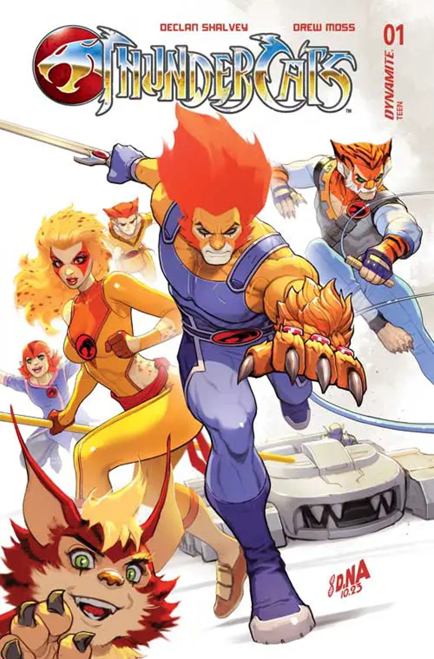 Una escena donde los Thundercats saltan a la batalla.