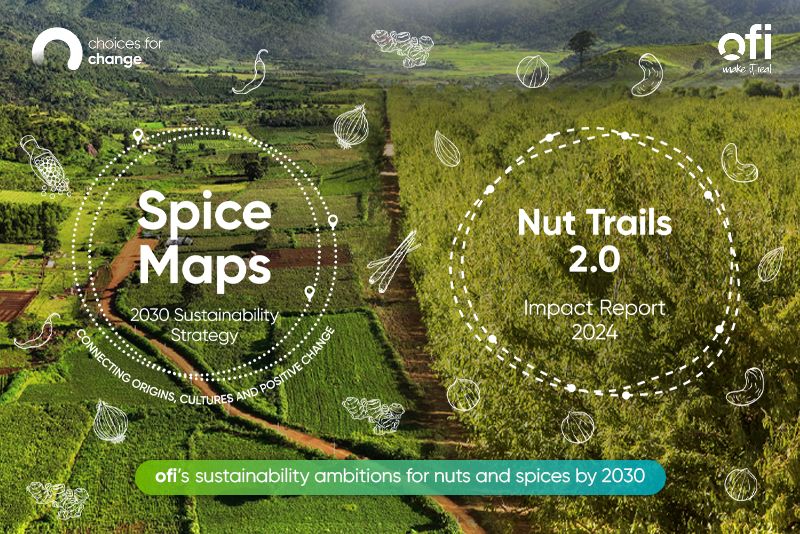 ofi ha lanzado Spice Maps, la primera estrategia de sostenibilidad relacionada con las especias, junto con su informe de impacto anual Nut Trails.
