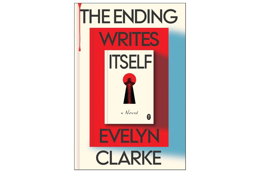 Imagen de portada del libro "El final se escribe solo." Evelyn Clark, mostrando el ojo de una cerradura con una casa dentro.