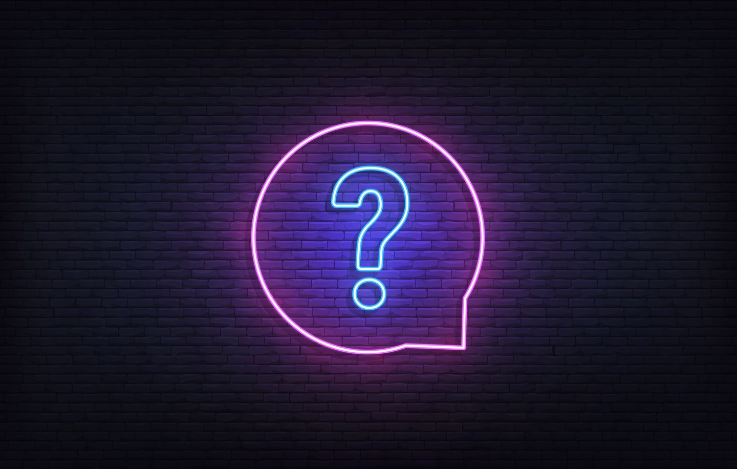 Signo de neón brillante de un signo de interrogación. (Foto: MaksymChechel/GettyImages)