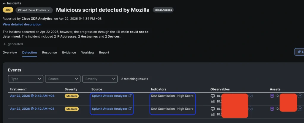 Mozilla detectó el script malicioso
